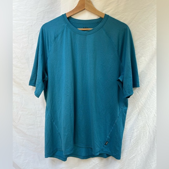 REI COOP Mens Blue CrewNeck Short Sleeve Athletic T-Shirt Baselayer Large - Picture 1 of 5